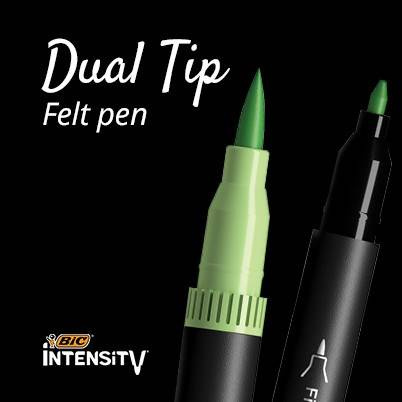 PISAKI DWUSTRONNE BIC INTENSITY DUAL TIP PASTEL 503826 MIX*6