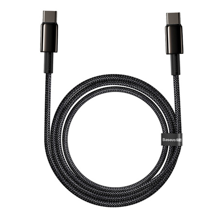 Kabel USB-C do USB-C Baseus Tungsten Gold, 100W,  2m (czarny)
