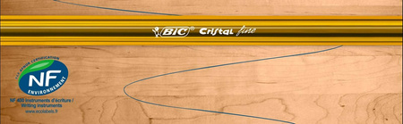 DŁUGOPIS JEDNORAZOWY BIC CRISTAL ORIGINAL FINE 872730 NIEBIESKI 0.8MM PRZEZROCZYSTA POMARAŃCZOWA OBUDOWA