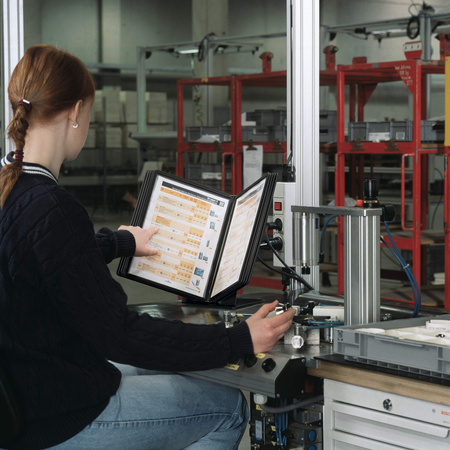 SYSTEM PREZENTACYJNY NA BIURKO Z 10 PANELAMI DURABLE VARIO TABLE  557001 CZARNY 