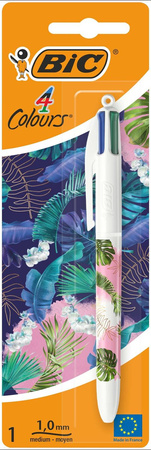 DŁUGOPIS BIC 4 COLOURS MESSAGE BOTANICAL 503774 CZTEROKOLOROWY 1.0MM BLISTER