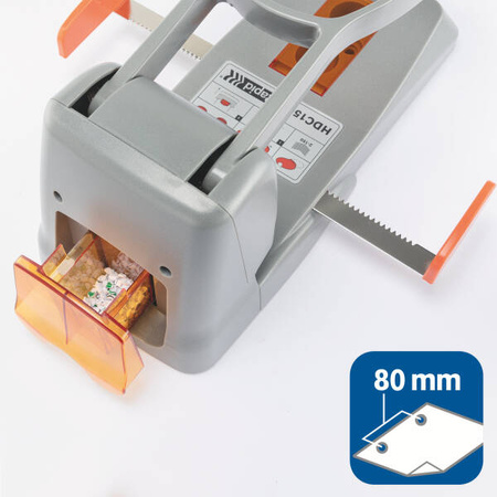 DZIURKACZ RAPID SUPREME HDC150/2 SREBRNY, POMARAŃCZOWY 150 KARTEK 2 OTW. 80 MM