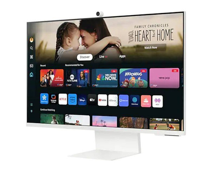 SAMSUNG MONITOR 32 CALE SMART M80D VA 3840X2160 UHD 16:9 1XHDMI 1XUSB-C (65W) 2XUSB 2.0 4MS WIFI/BT HAS+PIV WEBCAM GŁOŚNIKI PŁASKI BIAŁY 2YD2D