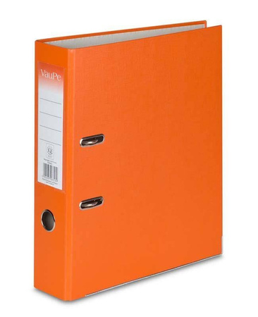 SEGREGATOR A4 TEKTURA VAUPE BIZNES 75MM 063/16 POMARAŃCZOWY DŹWIGNIOWY