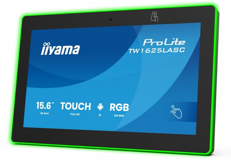 IIYAMA MONITOR 16 CALI TW1625LASC-B3PNR ANDROID 14,FHD,10PKT,450CD,2X2W,    4XUSB, 1XUSB-C,RJ45, MIC, RK3567, 4/32GB, LED LIGHTBAR, IISIGN2, NFC, 24/7