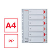 PRZEKŁADKI 1-6 A4 ESSELTE 100104 SZARY PP