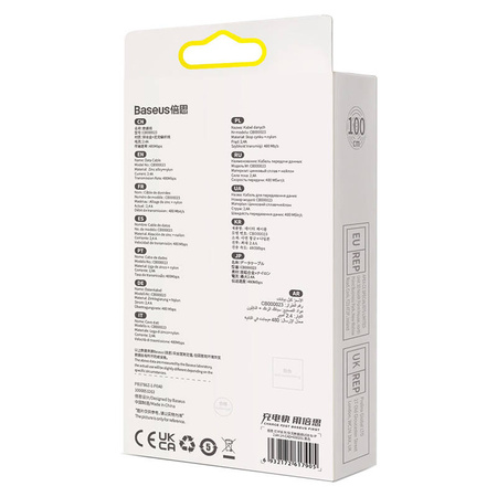 KABEL USB DO LIGHTNING BASEUS GLIMMER, 2.4A, 1M (CZARNY)