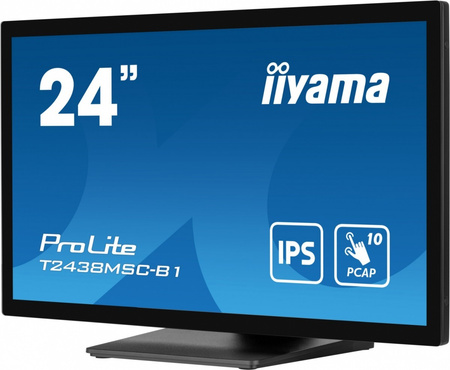 IIYAMA MONITOR 24 CALE T2438MSC-B1 IPS,FHD,DP,HDMI,2X2W,2XUSB,600(CD/M2),   10PKT.7H,IP1X(FRONT),PION/POZIOM