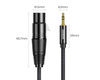 UGREEN AV182 KABEL XLR ŻEŃSKI DO JACK 3.5 MĘSKI - 2M (CZARNY)