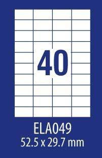 ETYKIETY SAMOPRZYLEPNE 52.5X29.7MM UNIWERSALNE AVERY ZWECKFORM ECONOMY ELA049 BIAŁE 100ARK*40SZT