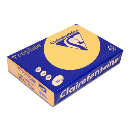 PAPIER KSERO KOLOR A4 TROPHEE ZŁOTY ŻÓŁTY 80G 500 ARK