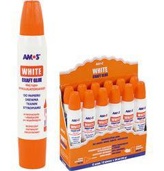 KLEJ W PŁYNIE UNIWERSALNY AMOS PODWÓJNA KOŃCÓWKA 130-1488 BIAŁY 34ML, 36G