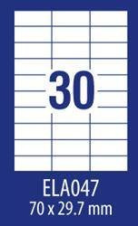 Etykiety samoprzylepne 70x29.7mm uniwersalne AVERY ZWECKFORM ECONOMY ELA047 białe 100ark*30szt
