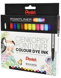 CIENKOPIS PENTEL POINTLINER S40-ST12PL 12 KOLORÓW 0.4 MM 12 SZT.