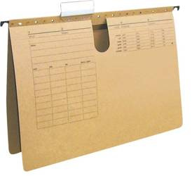 SKOROSZYT ZAWIESZKOWY A4 Q-CONNECT JASNOBRĄZOWY KARTON 250G/M²