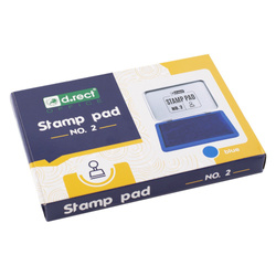 PODUSZKA DO STEMPLI 110X70MM D.RECT NO.2 NIEBIESKA