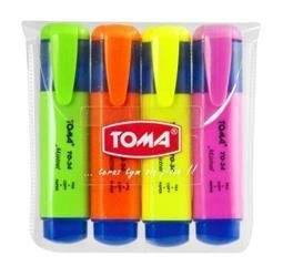 Zakreślacz TOMA MISTRAL TO-334 9 0 4 mix*4 1-5mm 4szt.
