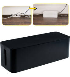 POJEMNIK NA KABLE 405X155X135MM YELLOW ONE YL-PK405C 120-1936 CZARNY PLASTIKOWY