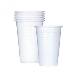 KUBEK JEDNORAZOWY BIAŁY PLASTIKOWY 200ML 100 SZT