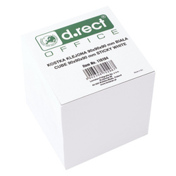 KOSTKA BIUROWA KLEJONA 90X90X90MM D.RECT BIAŁA