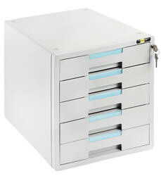 SZAFKA NA DOKUMENTY NA ZAMEK 5 SZUFLAD A4 YELLOW ONE YL-SP05GY 120-1893 PLASTIKOWA