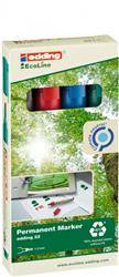 MARKERY PERMANENTNE EDDING ECOLINE 22 MIX KOLORÓW 1-5MM 4SZT