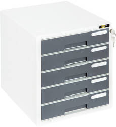 SZAFKA NA DOKUMENTY NA ZAMEK 5 SZUFLAD A4 YELLOW ONE YL-SP05 120-1892 PLASTIKOWA