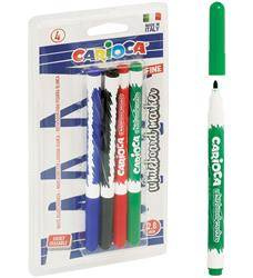MARKER SUCHOŚCIERALNY CARIOCA 43231 160-2175 MIX KOLORÓW OKRĄGŁA 1.0-2.5 MM 4SZT