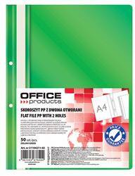 SKOROSZYT WPINANY A4 OFFICE PRODUCTS 2 OTWORY ZIELONY PP 100/170MIKR
