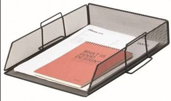 SZUFLADA NA DOKUMENTY 280X340X80MM Q-CONNECT OFFICE SET CZARNA METALOWA SIATKA