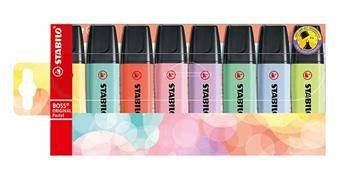 Zakreślacz STABILO BOSS 70/8-3 mix*8 pastel 2-5mm 8szt