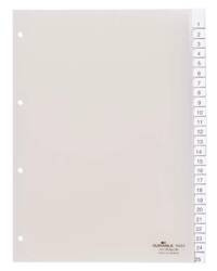 PRZEKŁADKI 25 CZĘŚCI / PODZIAŁ A-Z A4 DURABLE 682419 PRZEZROCZYSTE PLASTIKOWE