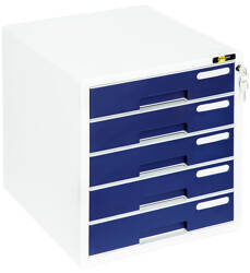 SZAFKA NA DOKUMENTY NA ZAMEK 5 SZUFLAD A4 YELLOW ONE YL-SP05 120-1891 PLASTIKOWA