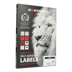 ETYKIETY SAMOPRZYLEPNE 70X25.4MM EMERSON 033 QCT BIAŁE 100ARK*33SZT