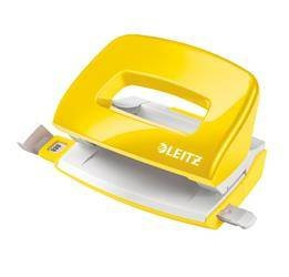 Dziurkacz z ogranicznikiem metalowy LEITZ WOW 5060 50601016 żółty metaliczny 10 kart