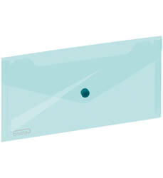 TECZKA KOPERTOWA NA GUZIK 254X130MM GRAND ZP042 120-1480 TRANSPARENTNA ZIELONA PP