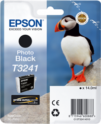 TUSZ ORYGINALNY EPSON T3241 C13T32414010 PHOTO CZARNY 14 ML