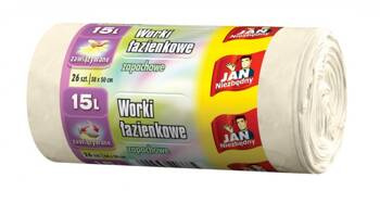 WORKI ŁAZIENKOWE JAN NIEZBĘDNY KOŚĆ SŁONIOWA 15L 26 SZT