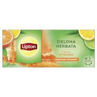HERBATA ZIELONA Z NUTĄ CYRUSÓW LIPTON 20 TOREBEK