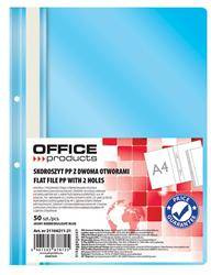 SKOROSZYT WPINANY A4 OFFICE PRODUCTS 2 OTWORY JASNONIEBIESKI PP 100/170MIKR