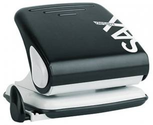 DZIURKACZ METALOWY SAX DESIGN 418 PAPERBOX CZARNY 25 KART