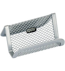 STOJAK NA WIZYTÓWKI GRAND GR-340S 120-1132 SREBRNY 65X94X45MM METALOWA SIATKA