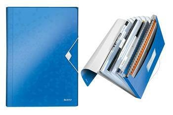 Teczka segregująca A4 LEITZ WOW 45890036 niebieska PP 6 przegródek