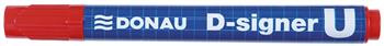 MARKER PERMANENTNY DONAU D-SIGNER U CZERWONY OKRĄGŁY 2-4MM