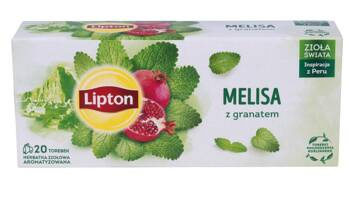 HERBATA ZIOŁOWA Z MELISĄ Z GRANATEM LIPTON 20 TOREBEK