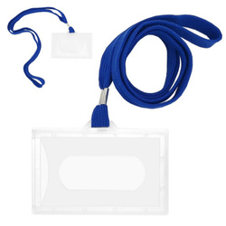 IDENTYFIKATOR Z TAŚMĄ 92X59MM D.RECT NIEBIESKI 50SZT