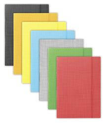 TECZKA Z GUMKĄ A4 DONAU NIEBIESKA W KRATĘ KARTON 400 G/M²