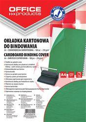 KARTON DO BINDOWANIA SKÓROPODOBNY A4 OFFICE PRODUCTS DELTA ZIELONY 100 SZT