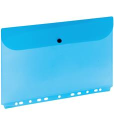 TECZKA KOPERTOWA Z PERFORACJĄ NA GUZIK A4 GRAND ZP045A 120-1161 TRANSPARENTNA NIEBIESKA PP