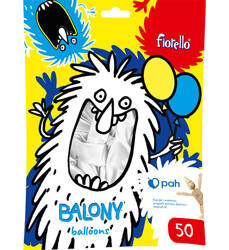 BALONY 12" FIORELLO 170-2633 METALICZNY BIAŁY 50SZT